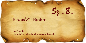 Szabó Bodor névjegykártya